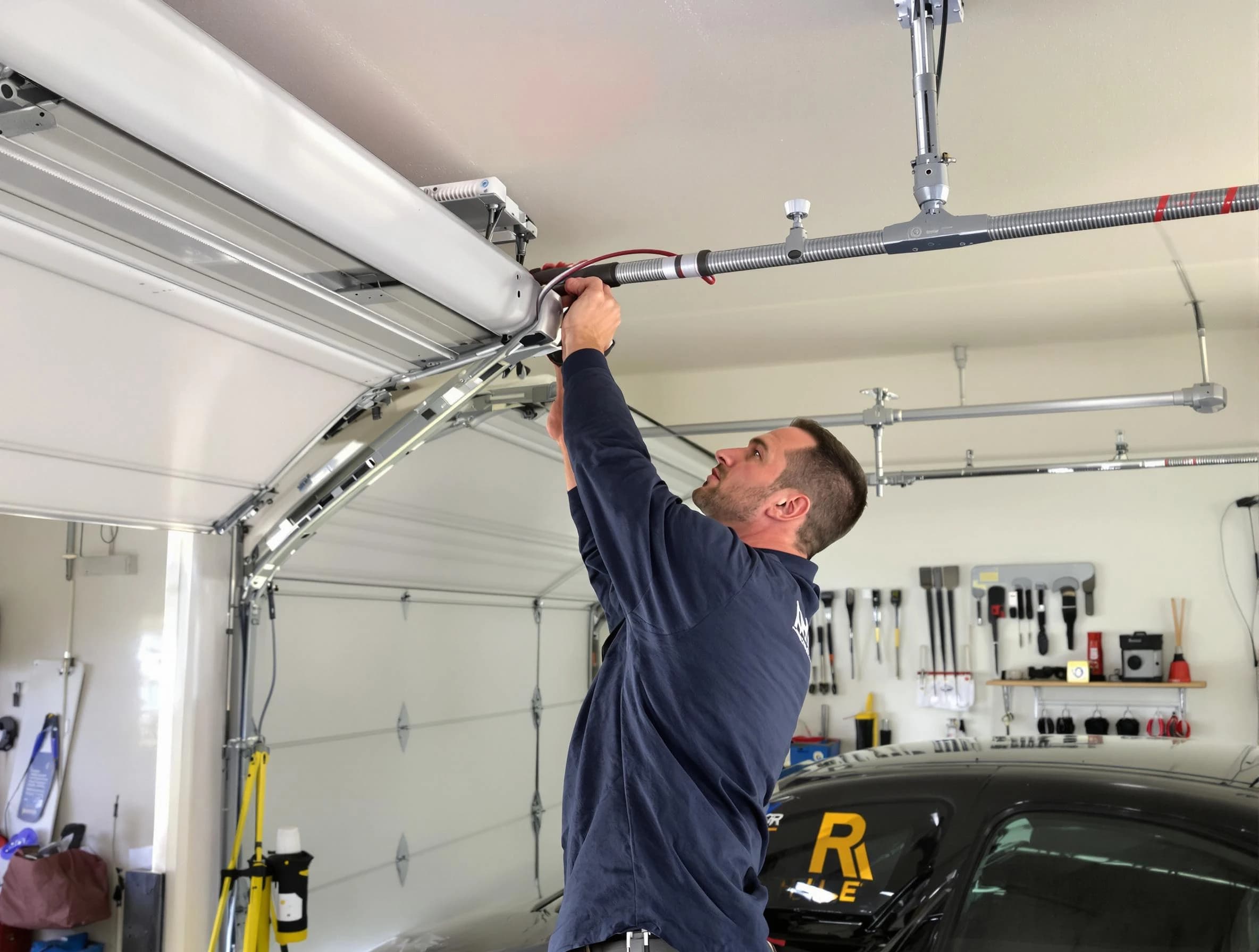 Brentwood Garage Door Repair technician performing garage door cable repair in Brentwood