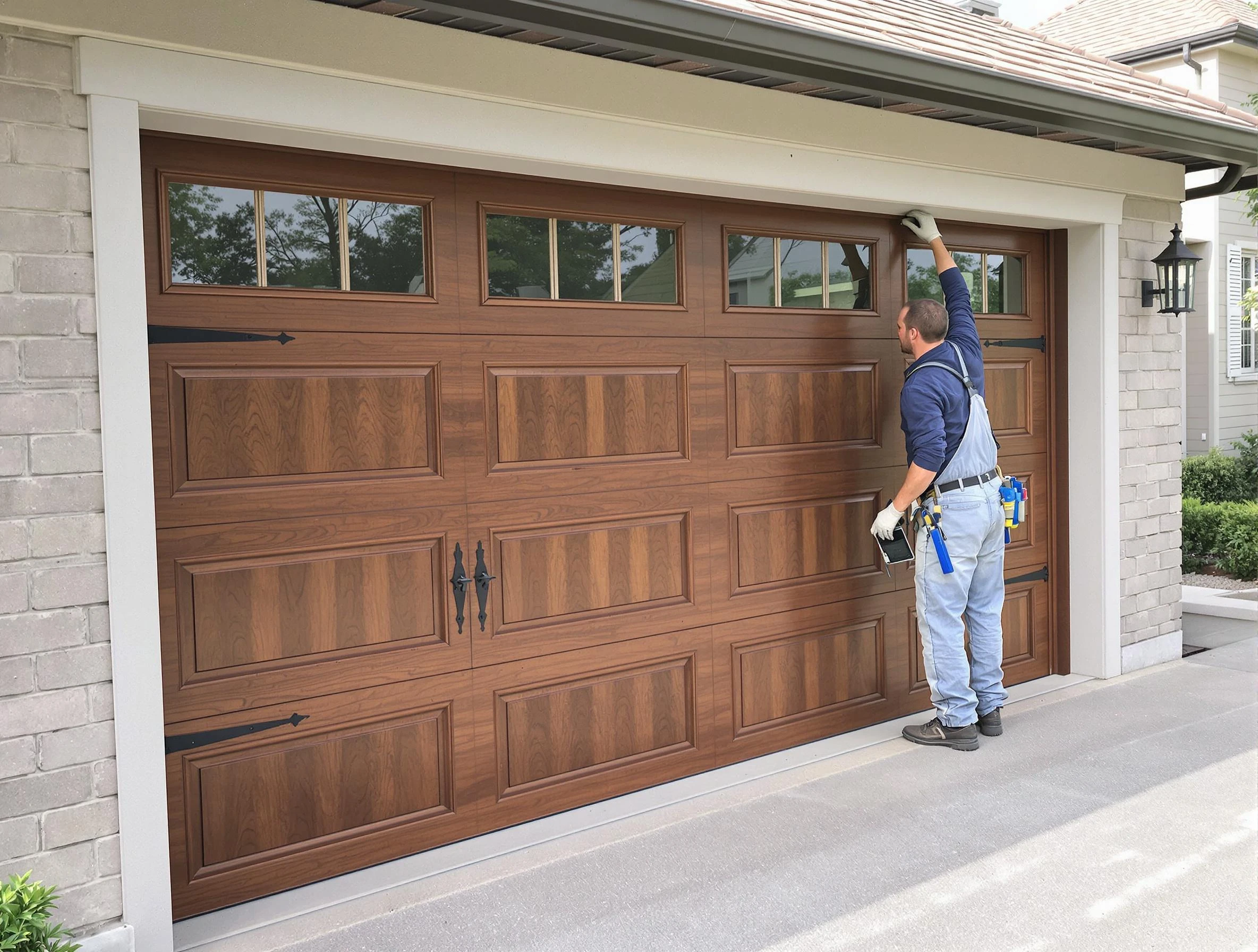 Custom garage door showcase by Brentwood Garage Door Repair in Brentwood