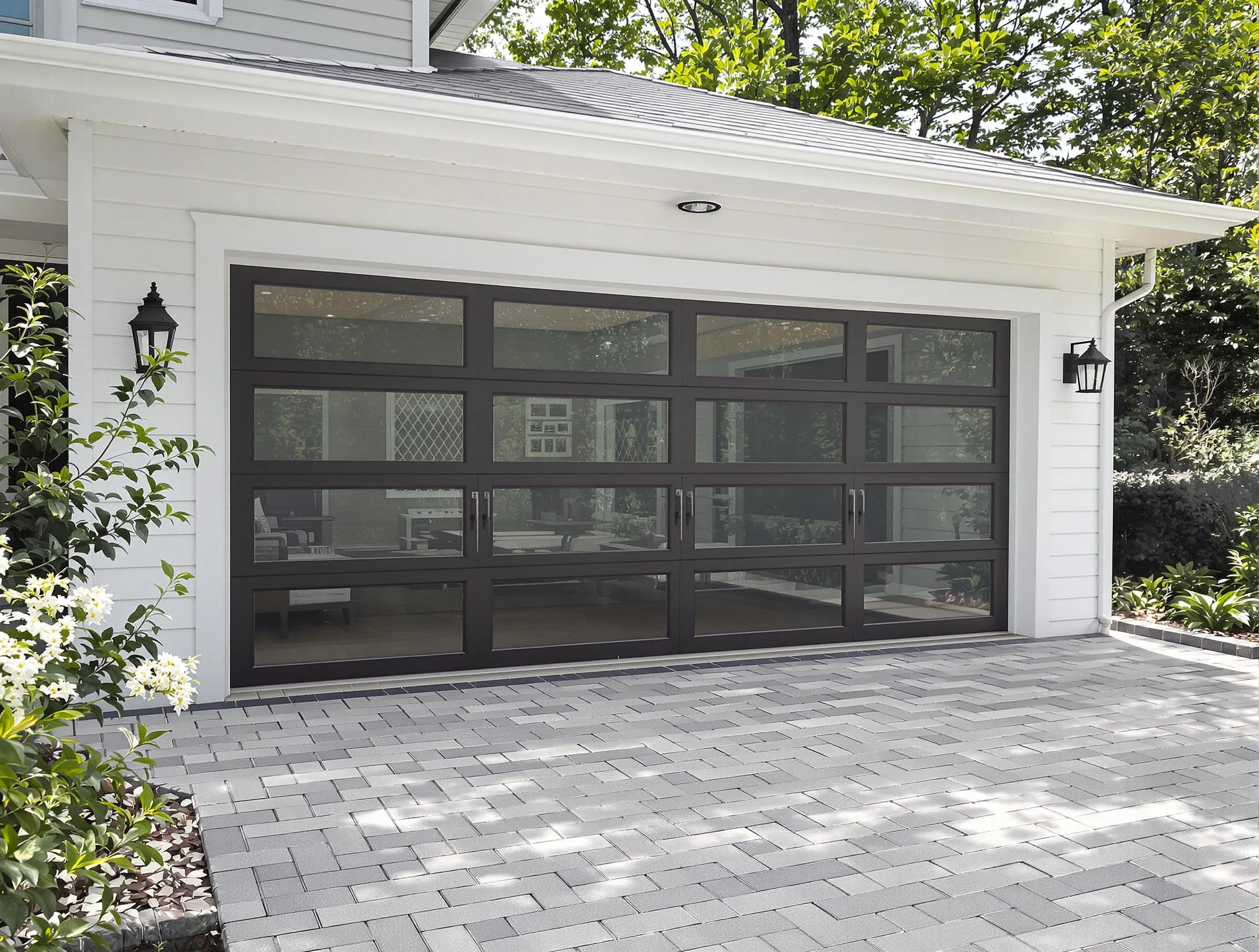 Brentwood Garage Door Repair design specialist presenting custom garage door options to Brentwood homeowner